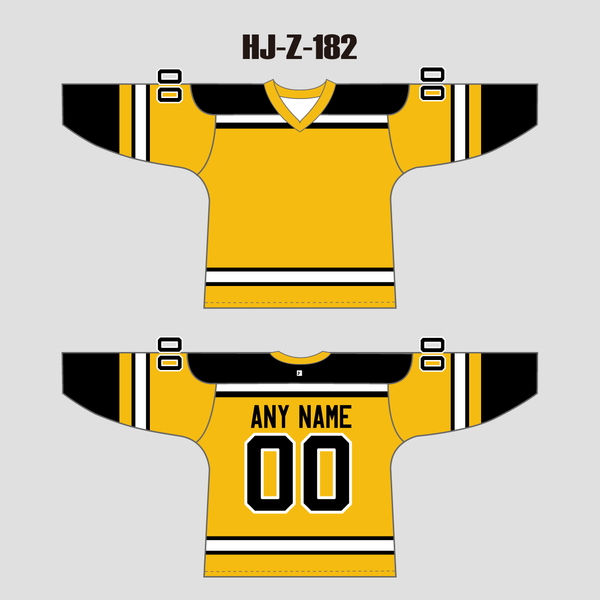 HJZ182 1966 Boston Bruins Home Custom Blank Yellow Hockey Jerseys - YoungSpeeds