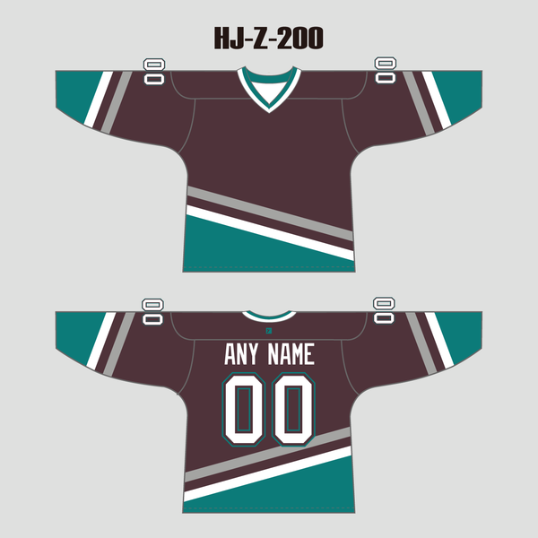 HJZ200 Anaheim Mighty Ducks 2005 Custom Blank Team Hockey Jerseys - YoungSpeeds