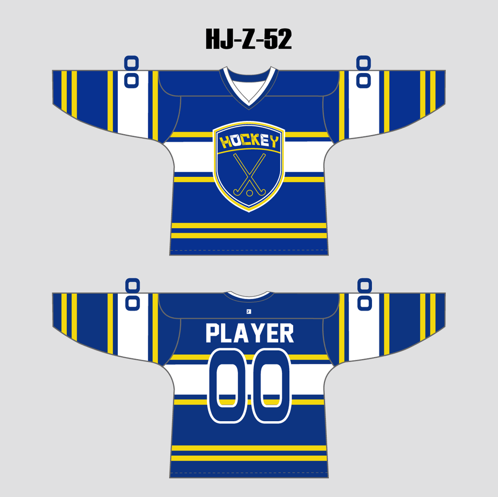  Custom Youth Hockey Jersey (Youth (S-M)) Blue : Sports