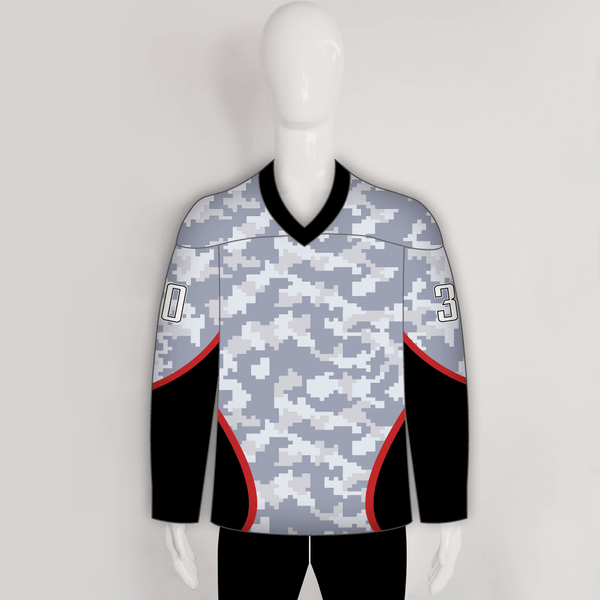 Snow Digital Army Camo Pattern 3 Custom Blank Hockey Jerseys - YoungSpeeds