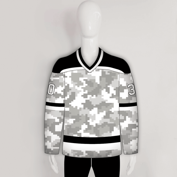 Snow Digital Camo Pattern 2 Hockey Jerseys Custom Made - YoungSpeeds
