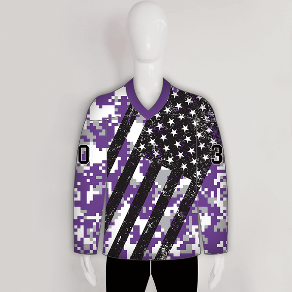 Military Pride Digital Camo Hockey Jerseys Custom Made - YoungSpeeds