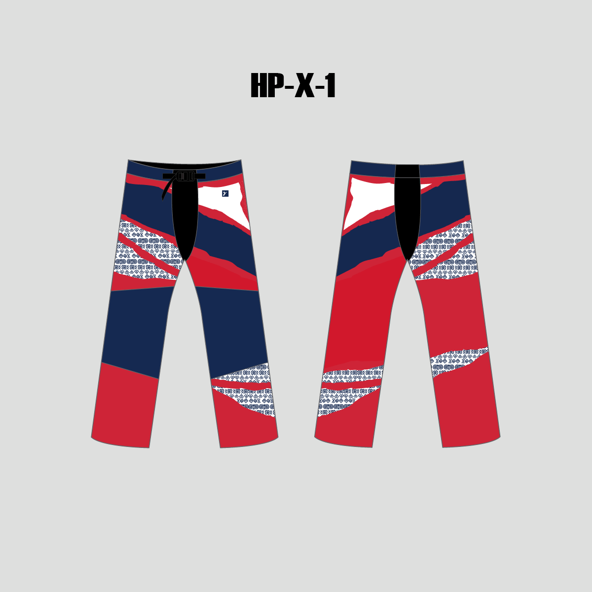X1 Red and Blue Sublimated Custom Roller Inline Hockey Pants - YoungSpeeds