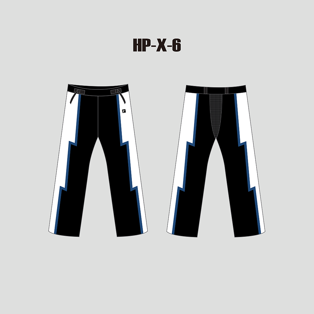 X6 Lightning Black Custom Roller and Inline Hockey Pants - YoungSpeeds