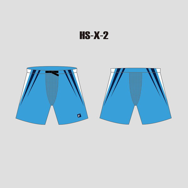 X2 Blue Black and White Sublimated Custom Hockey Shells - YoungSpeeds