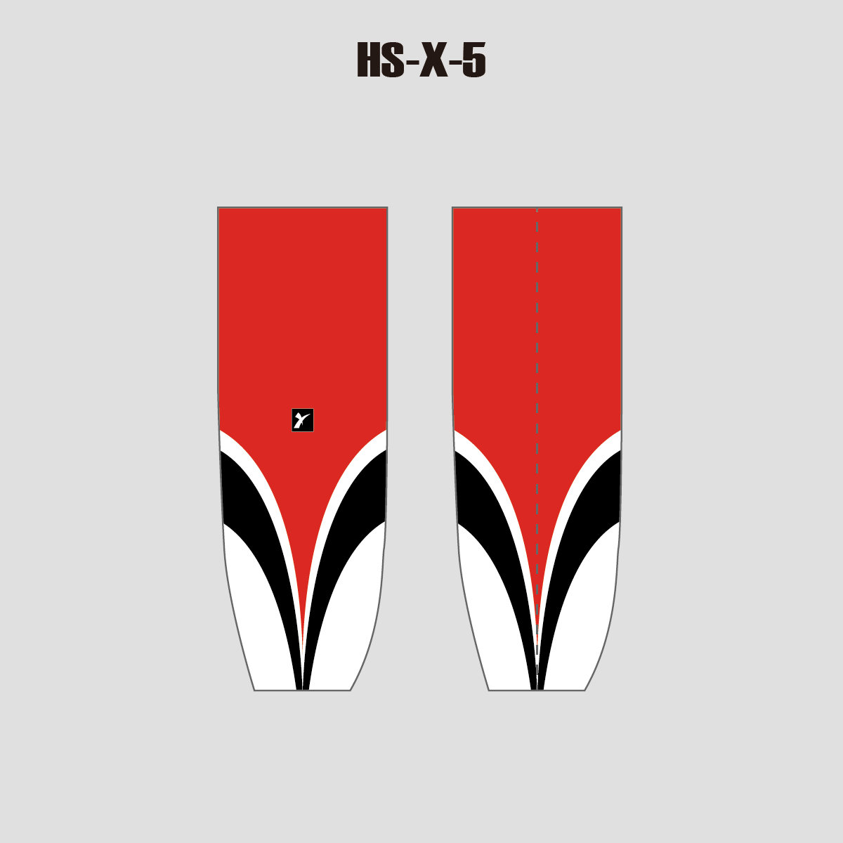 HSX5 Red Black White Custom Adult Youth Hockey Socks - YoungSpeeds