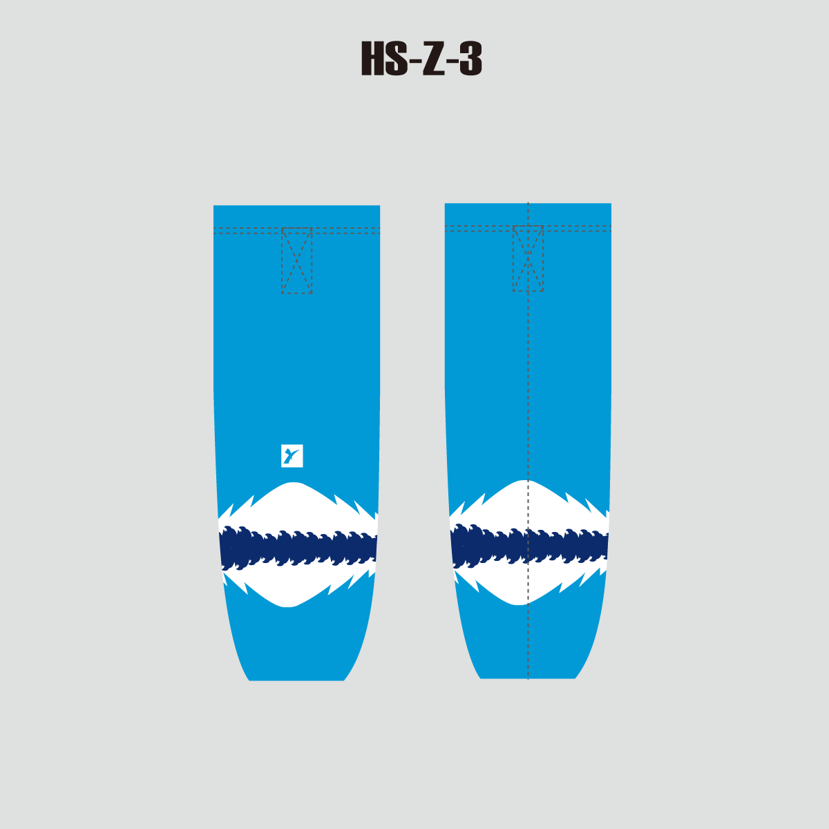 Blue Sublimated Custom Adult Hockey Socks - YoungSpeeds