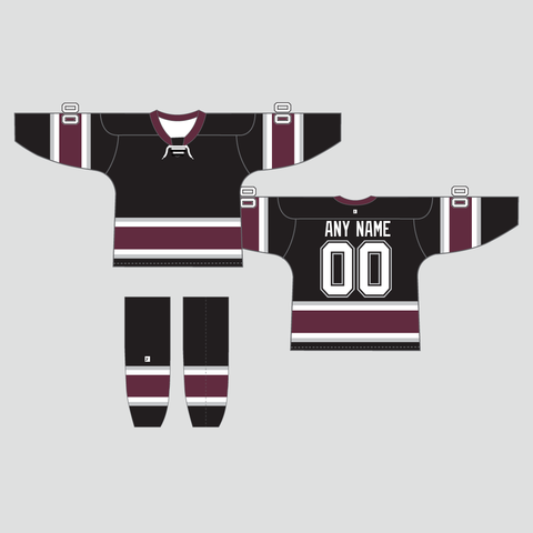 Z5 Sublimated Black Custom Team Hockey Jerseys Socks - YoungSpeeds