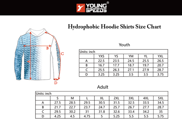 FHX05 Sky Blue Shades Long Sleeve Custom Hooded Fishing Shirts - YoungSpeeds
