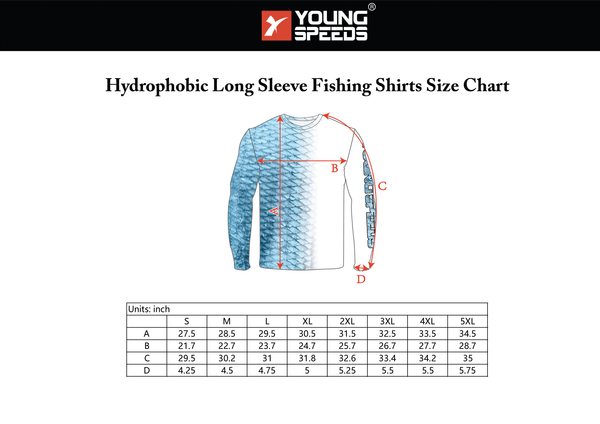 [IN STOCK] FJZ27 Blue Scale Waterproof Anti Stain&Blood Performance Fishing Shirts - YoungSpeeds