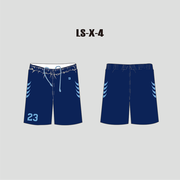 X4 Navy Blue Custom Lacrosse Shorts For Adults and Youth - YoungSpeeds