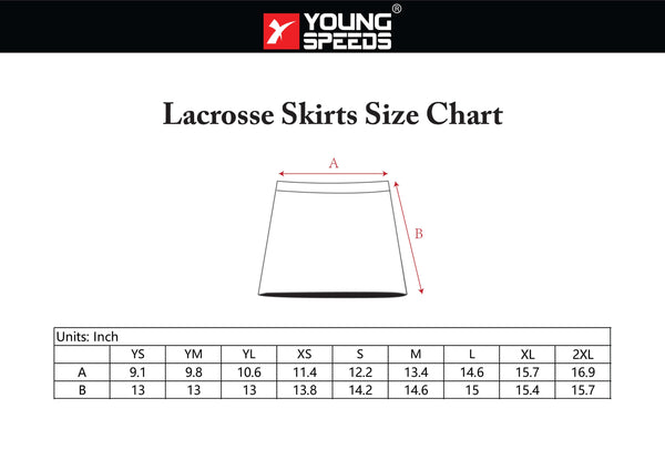 X6 White Blue Bear Sublimated Custom Lacrosse Skirts - YoungSpeeds