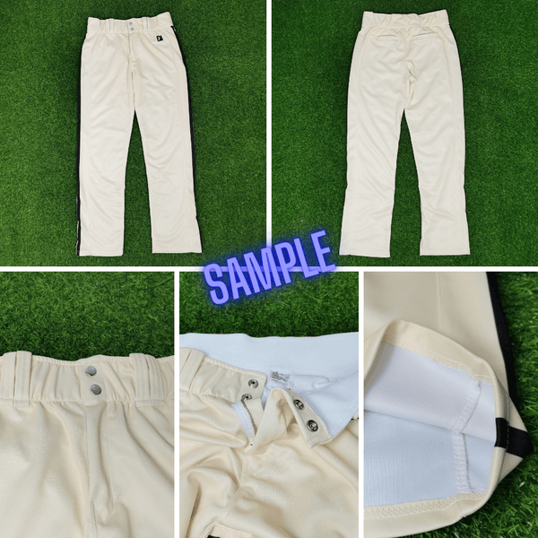 BPX1 Black Pinstripe White Custom Sublimated Baseball Pants - YoungSpeeds