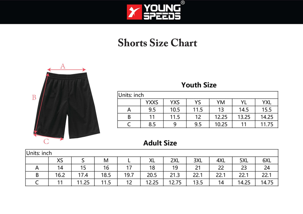 Red Blue Custom Blank Soccer Jerseys for Youth and Adults | YoungSpeeds Soccer Shorts Only