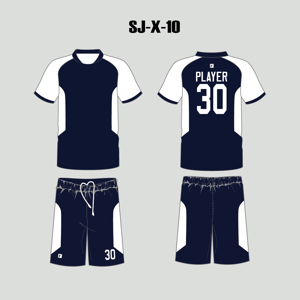 X10 Navy White Custom Men's and Women's Soccer Jerseys - YoungSpeeds
