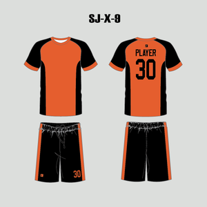 X9 Orange Black Soccer Jerseys Custom Name and Number - YoungSpeeds
