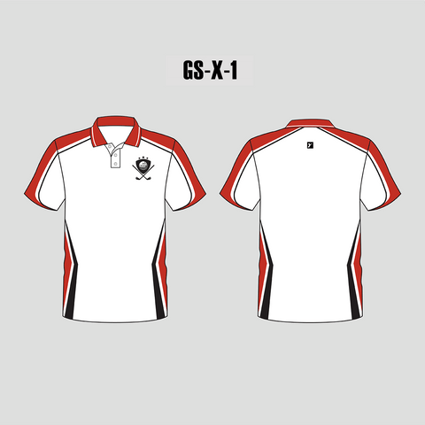 X1 White Red Custom Golf Shirts for Men - YoungSpeeds