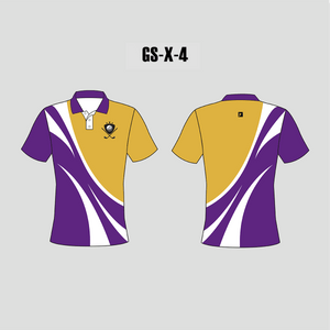 X4 Gold Purple Custom Womens Golf Shirts With Logo - YoungSpeeds