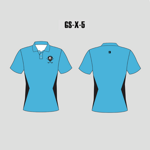 X5 Blue Black Custom Ladies Golf Shirts - YoungSpeeds