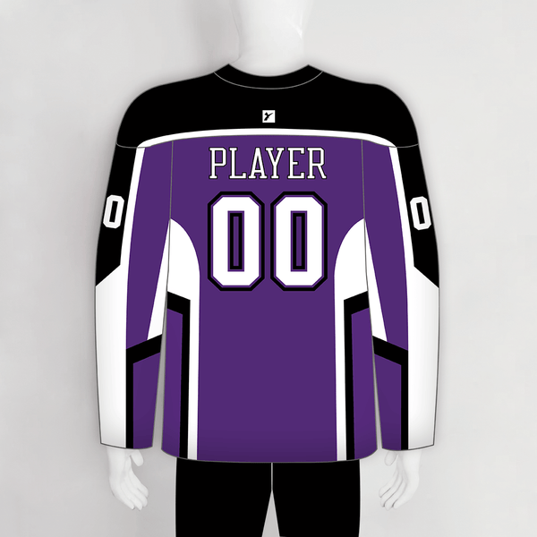 YS43 Purple/Black/White Custom Ice Roller Blank Hockey Jerseys - YoungSpeeds