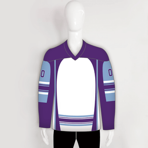 YS44 Purple/White/Blue Custom Ice Roller Blank Hockey Jerseys - YoungSpeeds