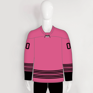 YS50 Pink/Black Sublimated Ice Roller Hockey Jerseys Custom Design - YoungSpeeds
