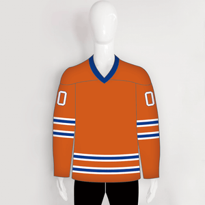 YS8 Orange Blue Custom Blank Ice Roller Hockey Jerseys - YoungSpeeds