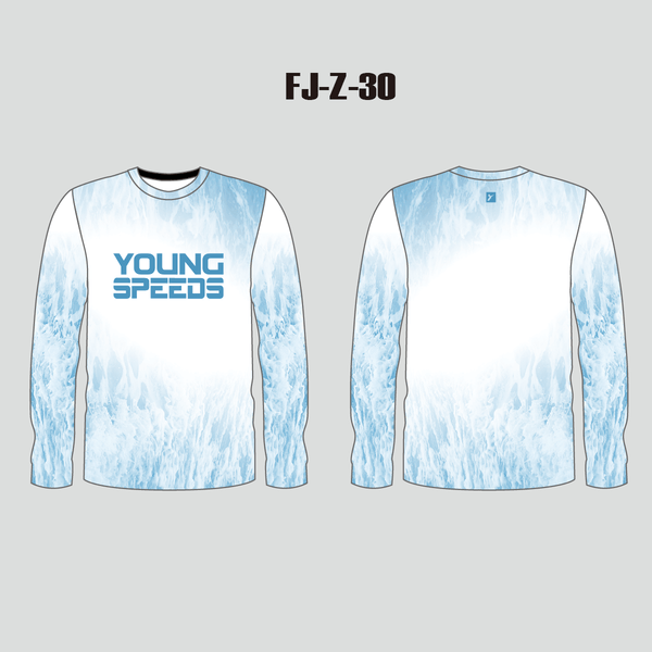 FJZ30 Sea Foam Marble Surface Background Custom Performance Fishing Shirts - YoungSpeeds