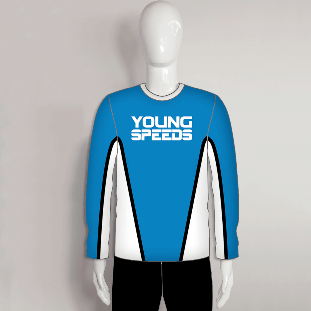 FJZ04 Sublimated Miscrofiber Crew Neck Custom Angler Fishing Shirts - YoungSpeeds