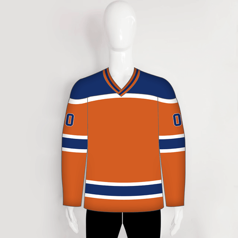 HJZ209 Edmonton Oilers 1974 Custom Sublimated Blank Hockey Uniforms - YoungSpeeds