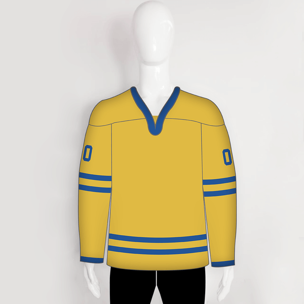 HJZ228 2002 Team Sweden Custom Sublimated Blank Hockey Uniforms - YoungSpeeds