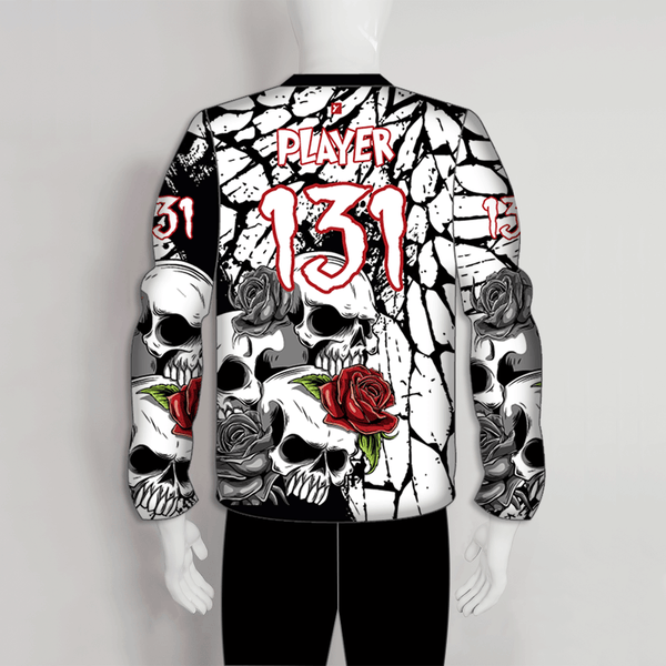 PJZ5 Skull and Rose Sublimated Custom Cool Paintball Jerseys - YoungSpeeds