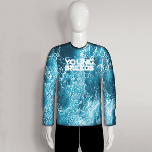 FJZ61 Blue Ocean Water Background Performance Custom Fishing Shirts - YoungSpeeds