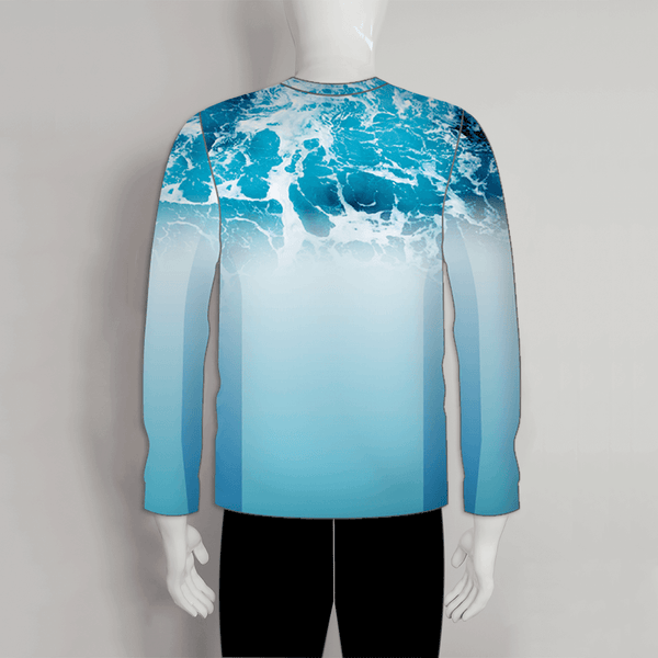 FJZ63 Ocean Surface Sea Foam Background Performance Custom Fishing Shirts - YoungSpeeds