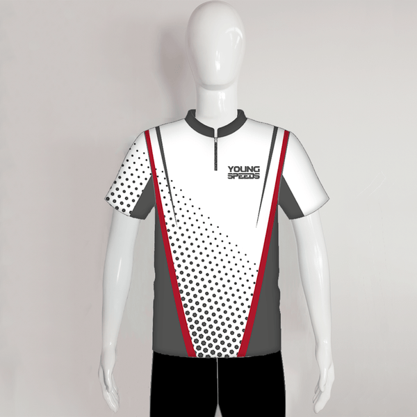 SJZ08 White Grey Halftones Custom Competitive Shooting Jerseys - YoungSpeeds