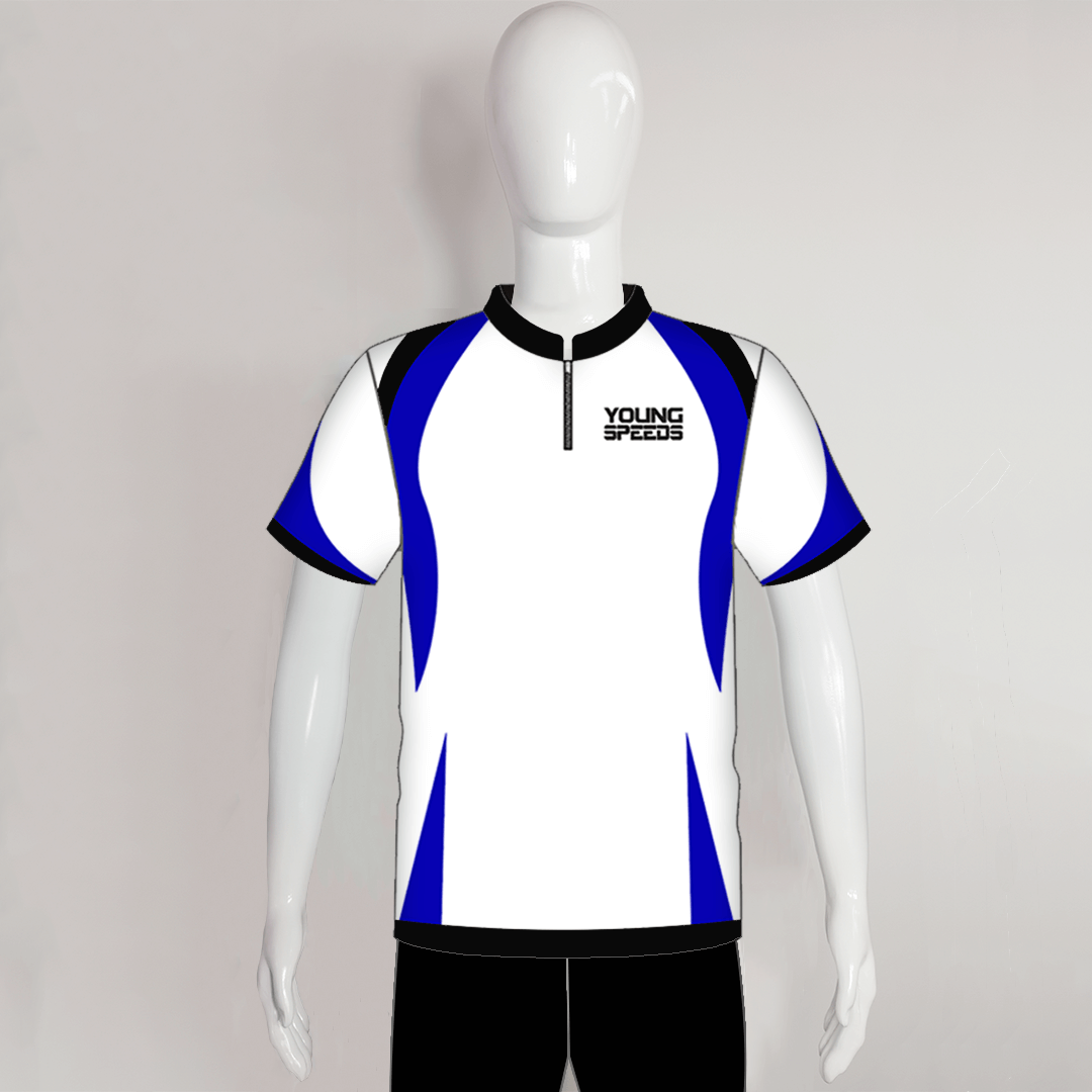 AJZ3 White/Blue/Black Custom Archery Shirts - YoungSpeeds