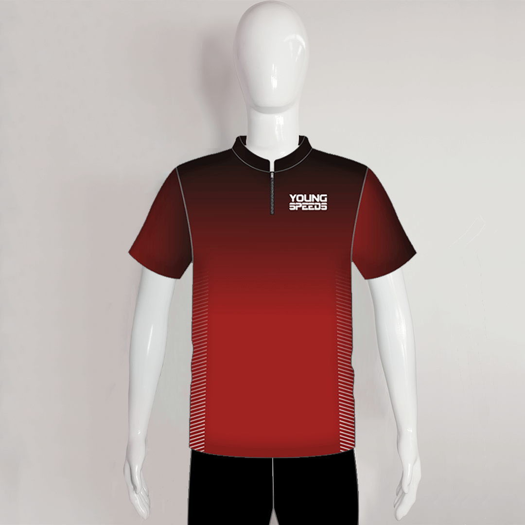 AJZ5 Red Short Sleeve Custom Archery Jerseys - YoungSpeeds