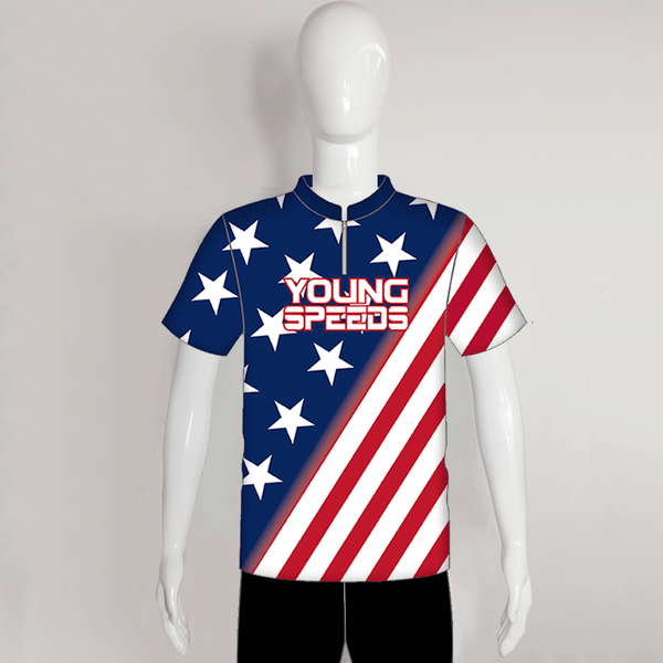 AJX5 American Flag Custom Sublimated Archery Shooting Jerseys - YoungSpeeds