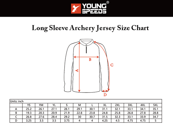 LAJZ11 White Orange Custom Long Sleeve Archery Shooter Jerseys - YoungSpeeds