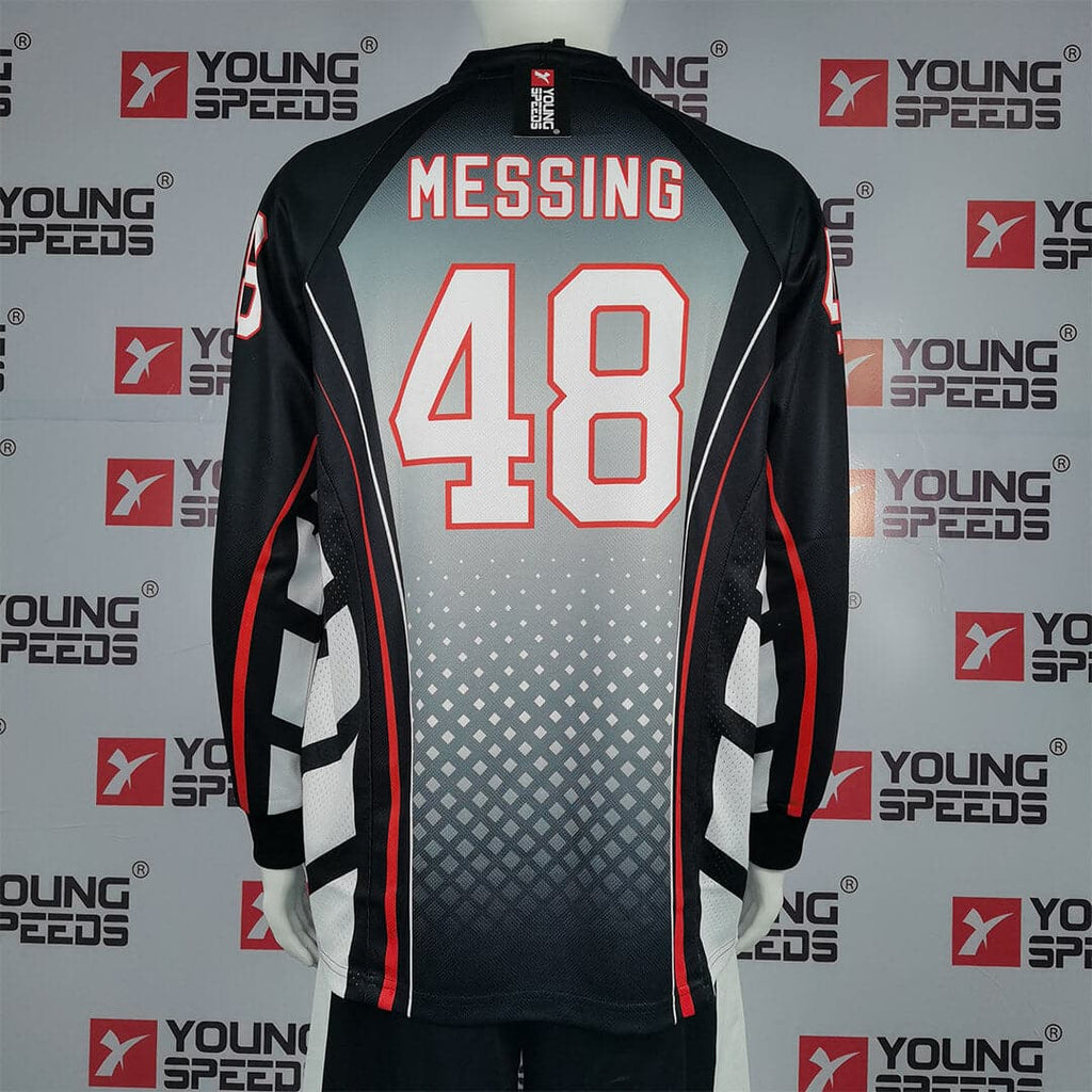 AJZ20 Black Custom Performance Archery Jerseys | YoungSpeeds Polo Button