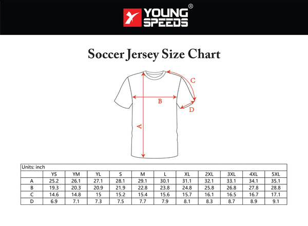X5 Red Blue Custom Blank Soccer Jerseys For Youth and Adults - YoungSpeeds