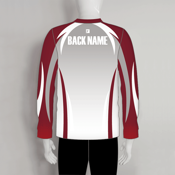 LAJZ23 Maroon Gray Custom Long Sleeve Sublimated Archery Jerseys - YoungSpeeds