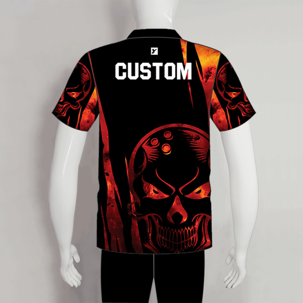 BJZ6 Bowling Ball Skull Sublimated Custom Bowling Jerseys - YoungSpeeds