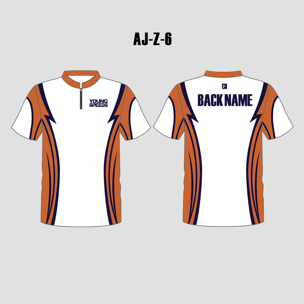 AJZ6 Short Sleeve Custom White Archery Jerseys - YoungSpeeds