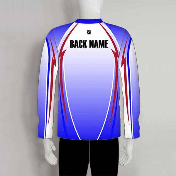 LAJZ7 White Blue Red Long Sleeve Custom Archery Bow Hunters Shirts - YoungSpeeds